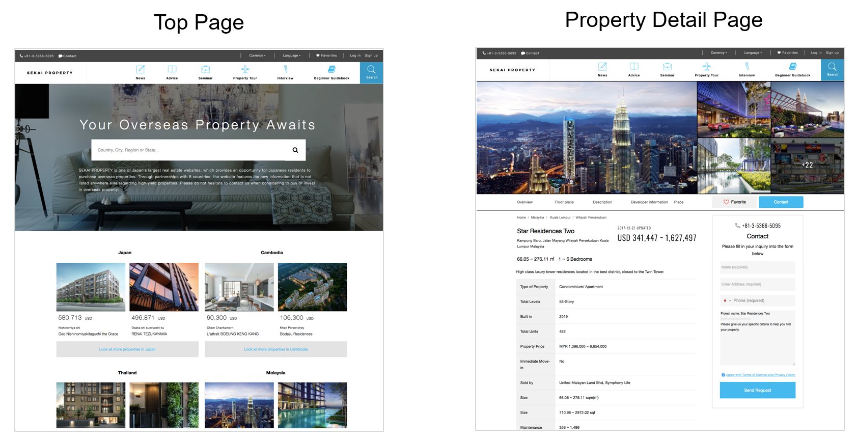 ビヨンドボーダーズの海外不動産検索ポータルサイト「SEKAI PROPERTY(セカイプロパティ)」