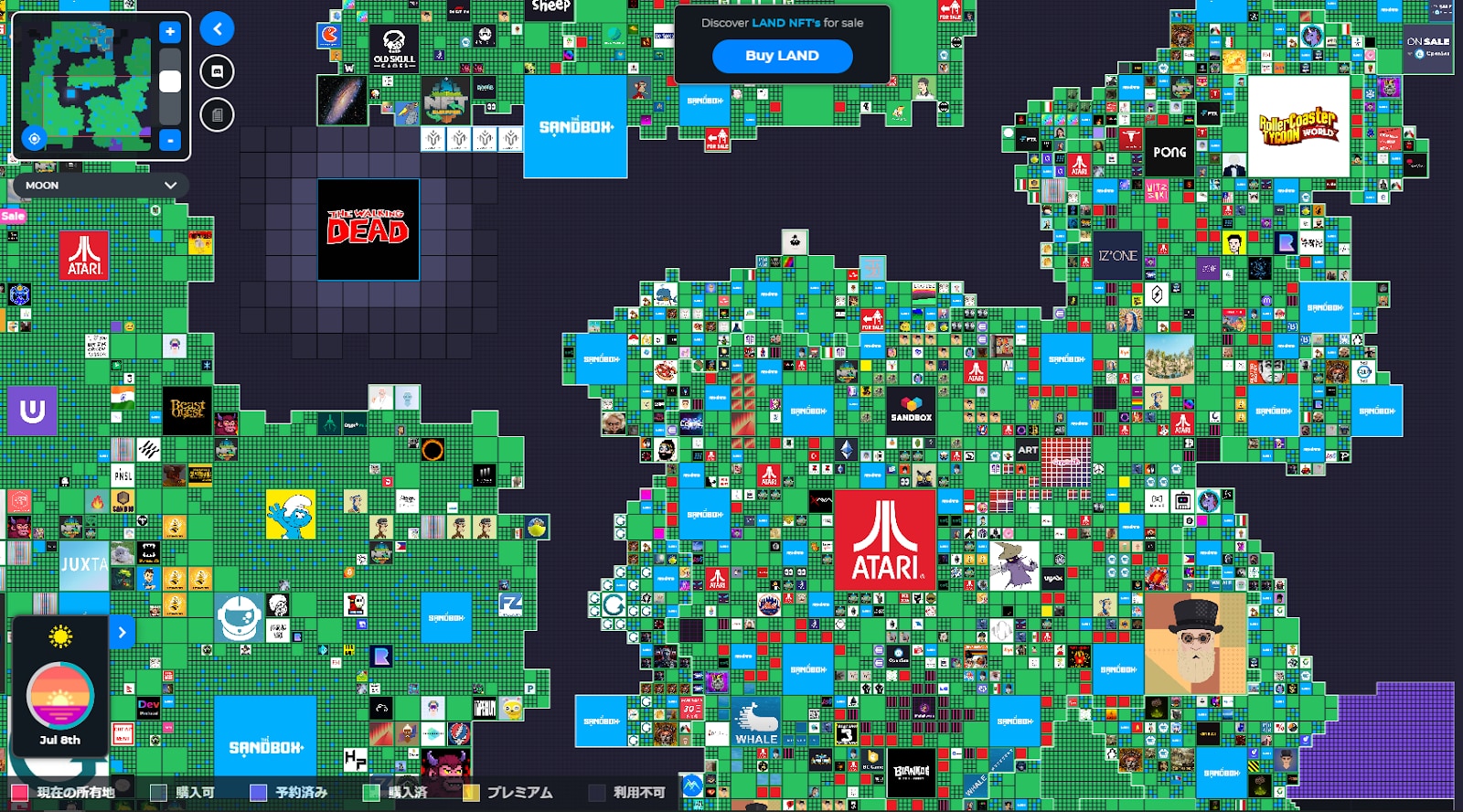 NFTメタバース「The Sandbox（ザ・サンドボックス）」の全体マップと住人達を見てみよう |  サステナビリティ×ブロックチェーン情報メディア【HEDGE GUIDE Web3】