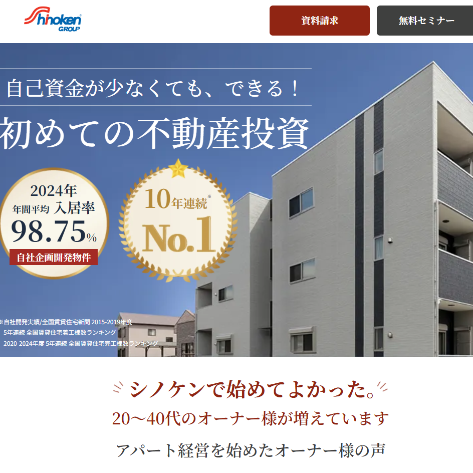 シノケンプロデュースの評判・口コミ